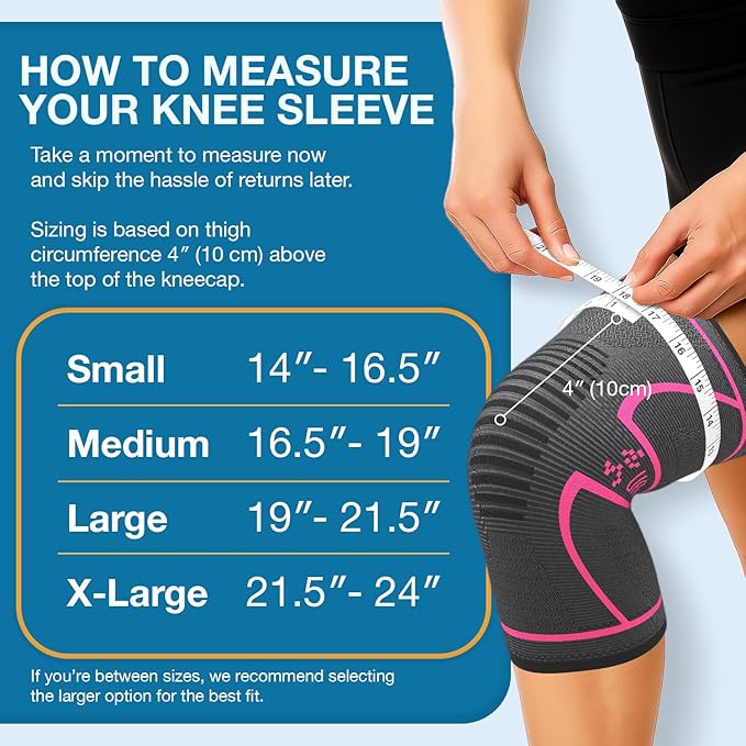 UFlex Athletics Knee Brace for Men and Women Knee Compression Sleeve Support for Arthritis Joint Pain Relief, Workout, Swelling, Sports, Circulation, Running, Recovery Support for ACL & Meniscus Tear