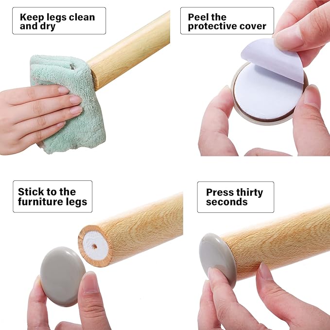 Self-Adhesive Furniture Slider, 2.5Inch Self-Adhesive Furniture Moving Pads, Adhesive Carpet Slider is Suitable for Carpet 16 Pieces, Furniture Moving Slide-Easily Move Any Item