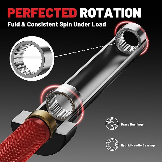 7FT Olympic Barbell 45lb,28MM 2 Inch Olympic Bar for 500/700lbs Capacity with No. 45 Steel,Olympic Weight Bars for Lifting,CrossFit,Bench Press,Deadlift,Squats,Strength Training bars