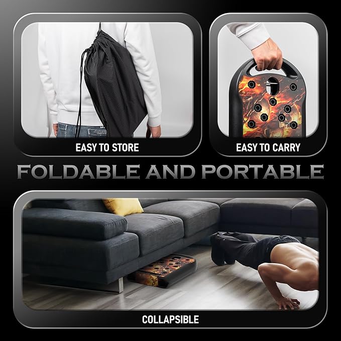 Push Up Board Fitness, Workout Home Gym Equipment, 20 in 1 Exercise Pushup Bar Handles for Floor, Strength Training Equipment for Men