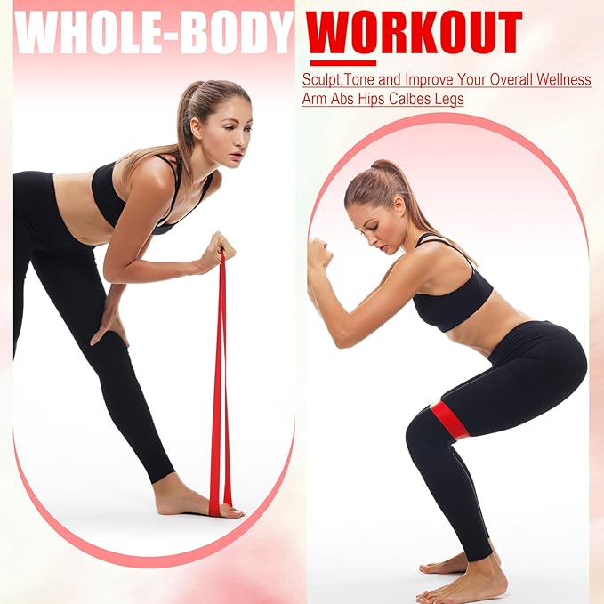 Deekin Resistance Bands Resistance Loop Exercise Bands Exercise Equipment Elastic Ring for Women and Men Home Fitness, Gym, Yoga