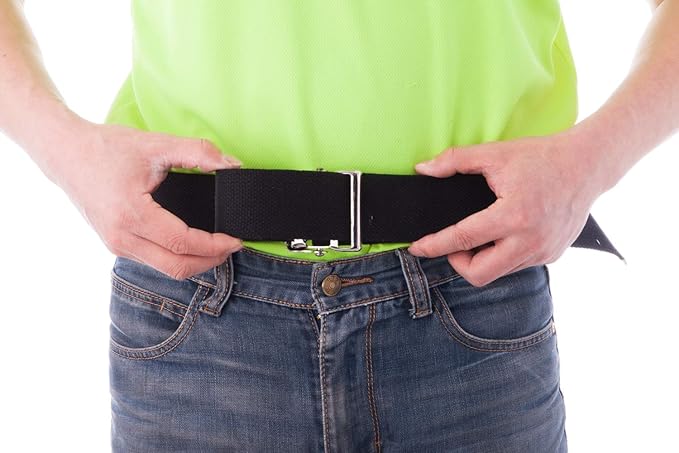 COW&COW Transfer and Gait Belt with Metal Buckle - Transfer Walking and Standing Assist Aid for Caregiver Nurse Therapist 2 inches (Black, 40“) Extra Small Size for Children's use