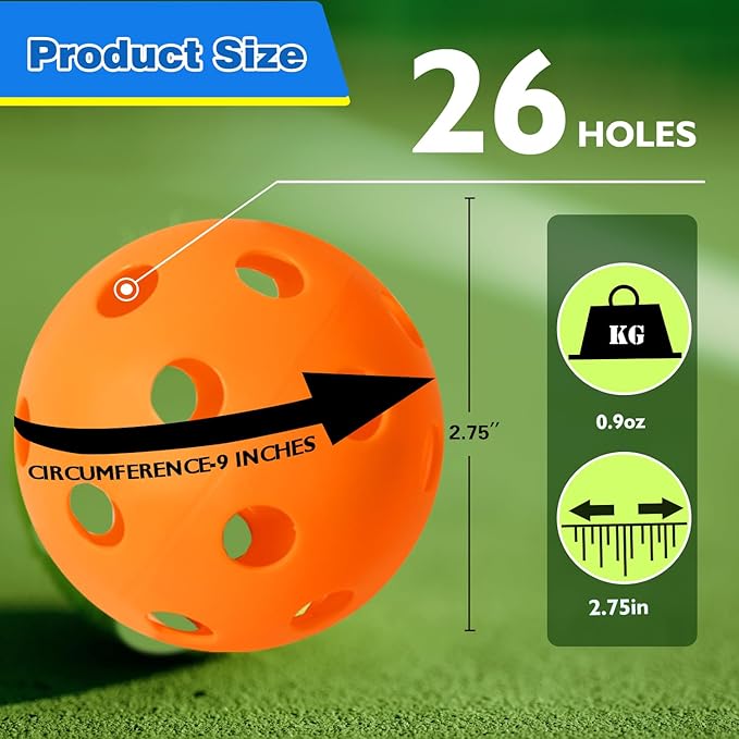 GSE Games & Sports Expert Practice Baseballs, Plastic Baseballs Training, Hollow Airflow Softballs for Pitching, Batting, Catching for All Skill Levels (Several Styles Available)