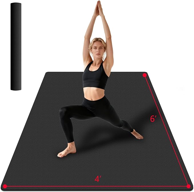 VTORY Extra Large Yoga Mat Thick Exercise Mat for Men and Women, Non-Slip, Durable Workout Mat for Home Workout, Yoga, Pilates, Stretching