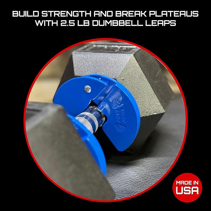 Micro Gainz Dumbbell Fractional 1.25lb Weight Plate, Ideal for Micro Loading, (Choose Color) 4 Piece Fractional Weight Plates, Designed for Dumbbell Training, Made In USA