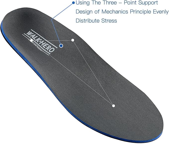Plantar Fasciitis Feet Insoles Arch Supports Orthotics Inserts Relieve Flat Feet, High Arch (Mens 6-6 1/2 | Womens 8-8 1/2)