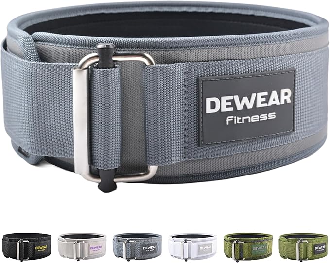 Durable Weight Lifting Belt, 4'' Wide Gym Belt for Bodybuilding, Powerlifting, Squats, Deadlift - Provides Lumbar Support & Stability for Men & Women