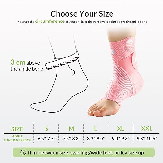 ZOELION Ankle Brace Compression Support with Removable Fishnet Strap, 3D Knit Plantar Fasciitis Relief Achilles Tendonitis Brace, Ankle Compression Sleeve for Pain Relief & Injury Healing, Pink/L