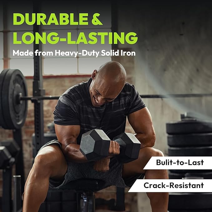 Hex Dumbbell Set, 2.5-65 lb Rubber Encased Exercise & Fitness Dumbbells, Weights Dumbbells Set of 2, Hand Weight for Strength Training
