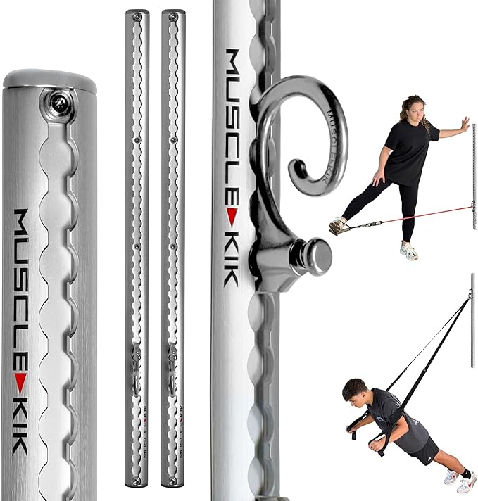 Aluminum Wall-Mounted Anchor Fitness System - Adjustable, Multi-Functional, Space Saving Home Gym Solution for Strength Training, Workout Goals | 100+ Exercises, Easy Installation, 300lbs Capacity