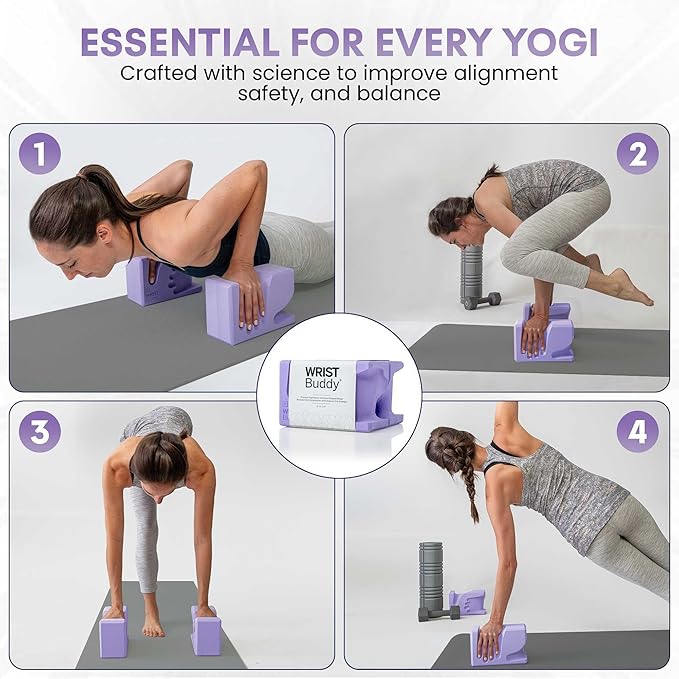 WRISTBuddy® Yoga Blocks 2-Pack (Left + Right) — Ergonomic, Hand-Shaped EVA Blocks for Wrist Relief & Better Grip | Doctor-Designed Support for Yoga, Pilates, Handstands, Push-Ups & Rehab