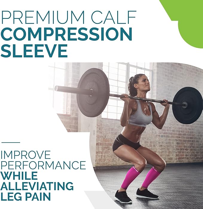 Run Forever Calf Compression Sleeves for Men and Women - Leg Compression Sleeve - Footless Compression Socks for runners