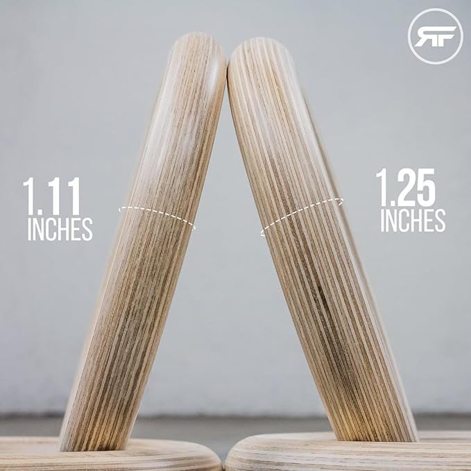 REP Fitness Wood Gymnastic Rings with Numbered Heavy Duty Adjustable Straps - Perfect for Cross-Training Workouts, Gymnastics and Conditioning