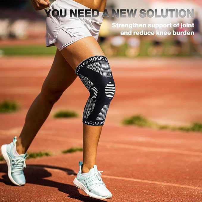 NEENCA Professional Knee Brace for Women/Men, Knee Support with Patella Pad & Side Stabilizers, Compression Knee Sleeve for Knee Joint Pain, Meniscus Tear, ACL, PCL, Runner, Workout