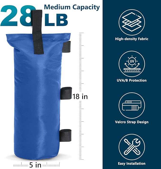 MASTERCANOPY Canopy Weight Sandbags, Without Sand(112 Pounds, Blue)