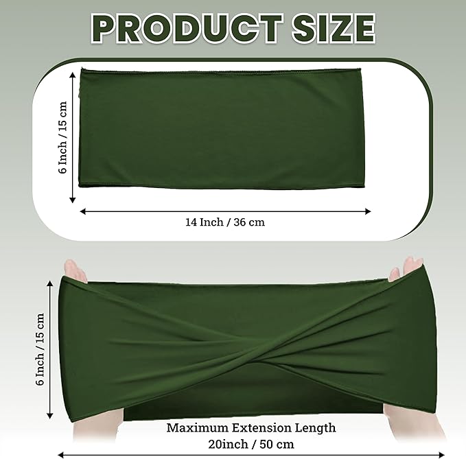 MDS Pack of 200 Spandex Chair Sashes Bows Elastic Stretch Dining Chair Bands Ties Without Slider Buckle Universal fits for Wedding Baby Shower Birthday Party Banquet Event Decoration - Olive Green
