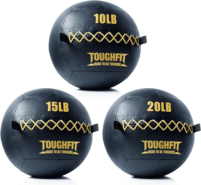 ToughFit Soft Wall Ball - Medicine Ball Set for Cardio Fitness Exercise - Weighted Med Ball for Strength and Conditioning Exercises, Cross Training Lunge, and Partner Toss