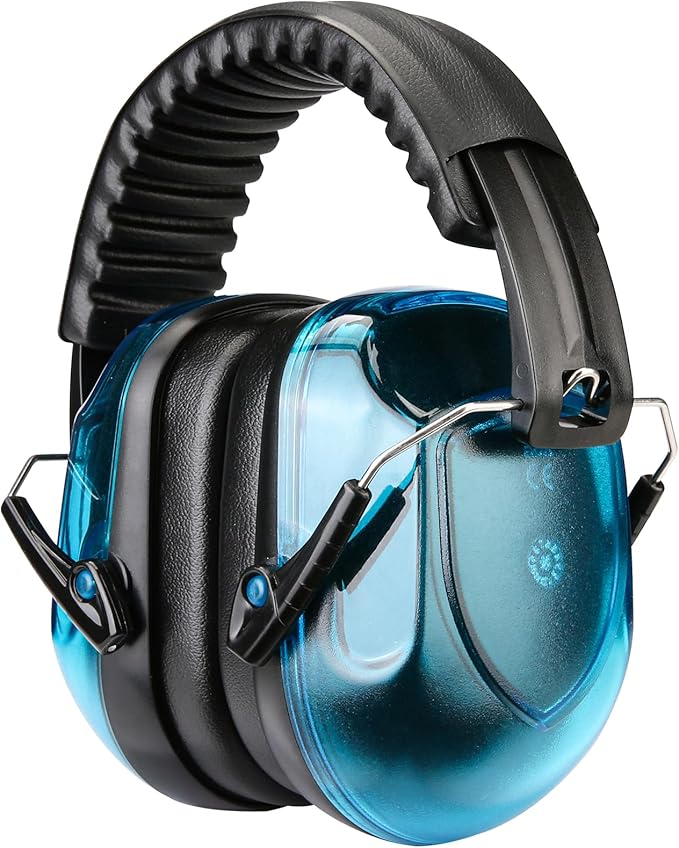 ProCase Noise Reduction Ear Muffs, Sound Proof Ear Protection, NRR 28dB Noise Cancelling Headphones for Adults Kids Autism, Hearing Protection for Mowing -Crystalblue