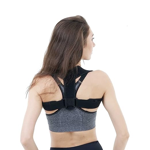 Posture Corrector for Women and Men,Adjustable Upper Back Brace, Breathable Back Support straightener, Providing Pain Relief from Lumbar, Neck, Shoulder, and Clavicle, Back. (2)