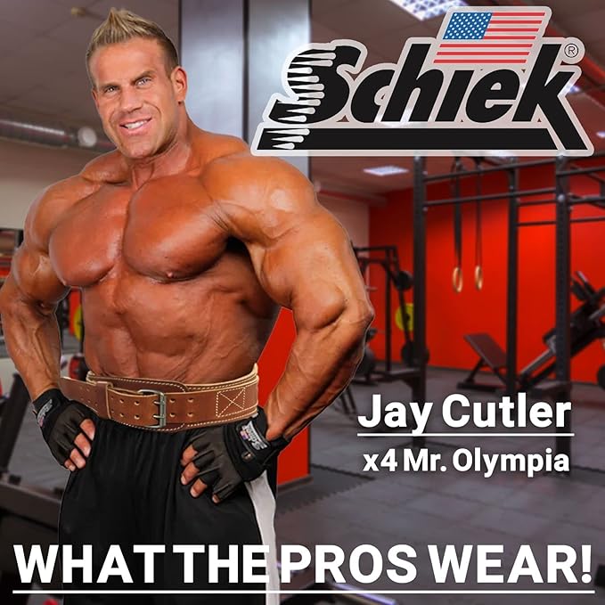 Schiek Sports 2004 Leather 4 3/4" Weight Lifting Belt - Comfortable Weightlifting Belt
