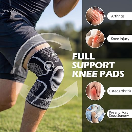 GOOGAH Knee Compression braces 2-Pack - Pain Relief Support for Arthritis, ACL & Meniscus Tears | Breathable Nylon Knee Sleeves for Men & Women | Sizes XXS-2XL