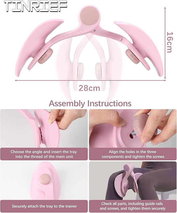 Tinrief Thigh Exerciser Kegel Exerciser, Pelvic Floor Trainer, Kegel Trainer for Postpartum Rehabilitation, Trimmer Inner Thigh, Thigh Toner Workout,