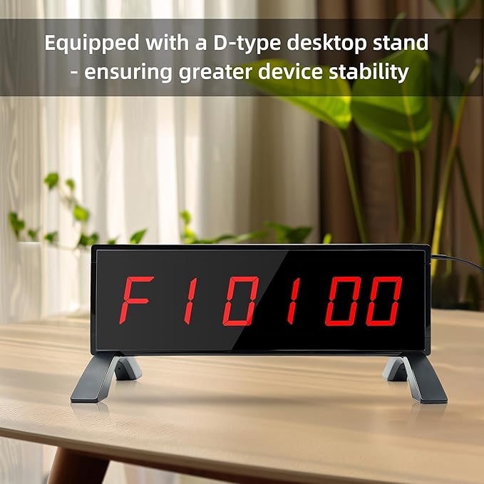 Multifunction Gym Timer with Bracket and Remote Control - 1.8 Large Red LED Display, 4 Modes (Clock/Countdown/Stopwatch/WRC), 99 Cycles, 95dB Alarm, Desktop Mount for Gym Kitchen Lab Classroom