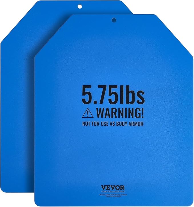 VEVOR Weight Vest Plates, 5.75/8.75/14.5/19.75 LB Pairs, Premium Steel Weighted plates, Additional Weight for Weight Vests, for Strength Training, Running, Fitness, Heavy Workouts