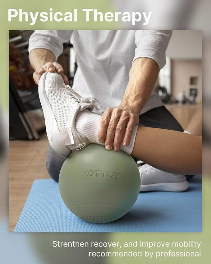 YOTTOY Small Exercise Ball，9-inch Pilates Ball with Anti-Burst Technology for Stability, Ideal for Yoga, Pilates, Physical Therapy & Home Workouts