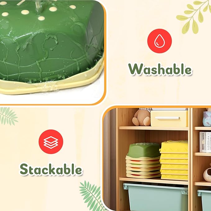 18 Pieces Non-Slip Balance Beam Stepping Stones for Kids 3 Years + Stackable Obstacle Course Balance Board for Toddlers Thicken Plastic Hold up 220LBS Indoor Outdoor Sensory Toy