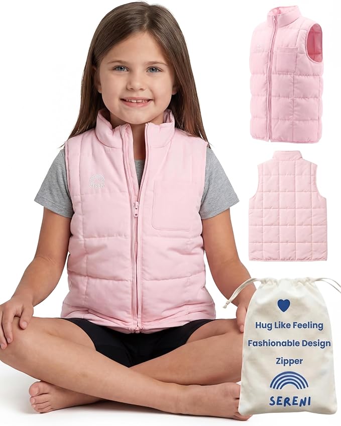 Sereni Weighted Calming Vest for Kids, Therapy Compression Vest, Sensory for Emotional Regulation