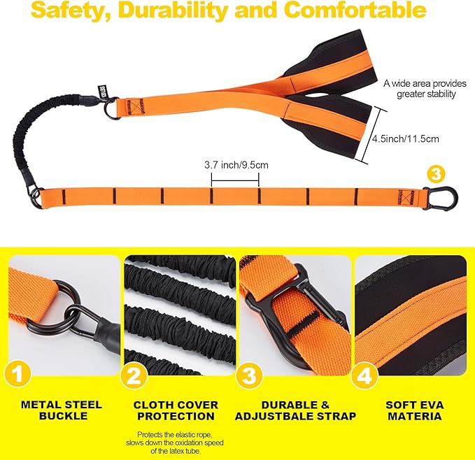 WELSPO Pull Up Assistance Bands with 4 Heavy Duty Resistance Bands for Pull Up Bar Workout, Adjustable Pull Up Assist Band Equipment for Home Gym Strength Training & Full Body Workout