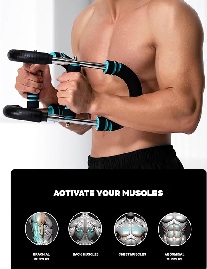 Twister Arm Trainer – Adjustable Forearm Strengthener – Exercise Equipment for Men & Women – Chest Workout Equipment – Portable Detachable –Home Workout Suspension Trainer – 40-90lb