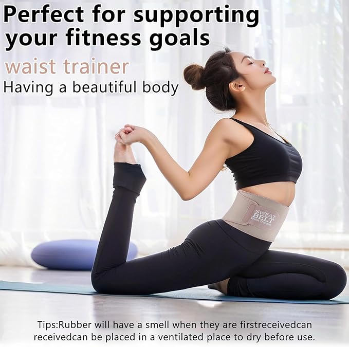 Lisacool Waist Trainer for Women Lower Belly Fat,Waist Sweat Band for Women,Belly Band Sweat Belt,Stomach Wrap,Body Shaper