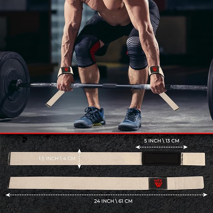 Weight Lifting Straps Wrist Support Padded Neoprene Gym Cross Training Hand Bar Weightlifting Straps Fitness Bodybuilding Power Exercise Grips Deadlift Men Women