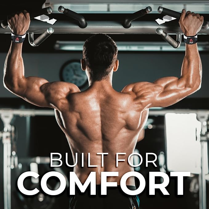 Weight Lifting Straps Wrist Support Padded Neoprene Gym Cross Training Hand Bar Weightlifting Straps Fitness Bodybuilding Power Exercise Grips Deadlift Men Women