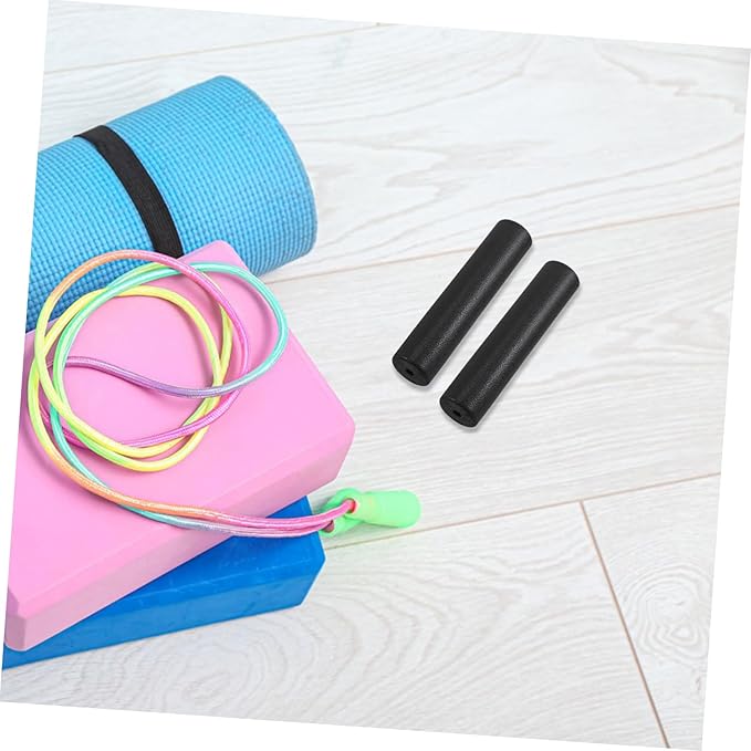 Kisangel 4Pcs Gym Workout Grip Covers Non Slip Hard Rubber Handle Sleeves for Dumbbells Barbell Equipment Ergonomic Design for Comfortable Exercise Durable Grip Tubing