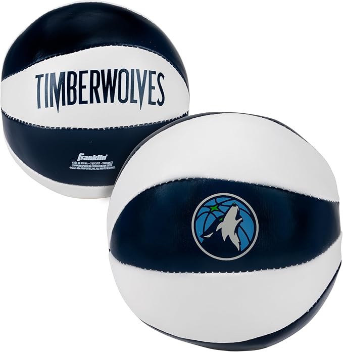 Franklin Sports NBA Toy Basketballs - 2 Pack of Kids Soft Mini Basketballs for Over The Door + Indoor Hoops - NBA Fan Shop