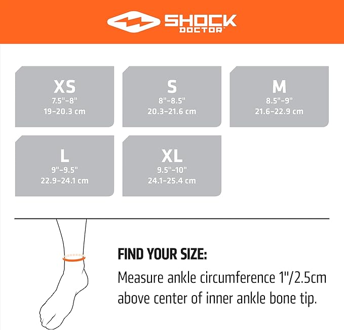 Shock Doctor Adult Ultra Wrap Lace Ankle Brace, Maximum Support, Adjustable Compression