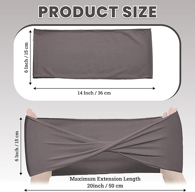 VDS Pack of 75 PCS | Silver Grey | Spandex Chair Sashes Bows Without Buckle | Stretch Elastic Banquet Universal Folding Chair Band Tie with for Wedding Party Conference Celebration Event Decoration