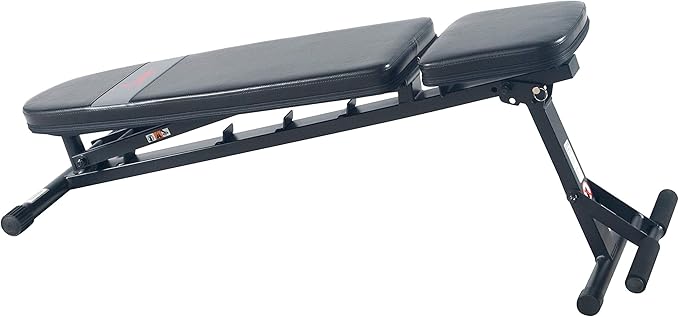 Sunny Health & Fitness Compact Premium Incline Bench Press Bar Rack Set & Optional Leg Extension Developer, Preacher Curl for Solid Strength Training Home Gym