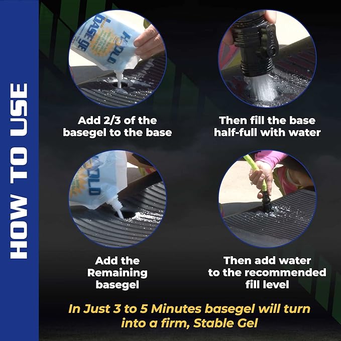 BaseGel Polymer for Basketball Goal and Outdoor Indoor Sign Hoops Bases, Perfect Replacement for Sand and Sandbags to Anchor Portable Sports Pools Baskets, Easy to Use and Apply with Water, 16 oz