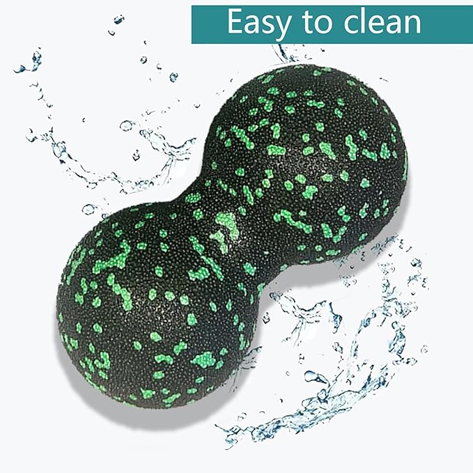 Set of 2 Peanut Massage Ball - Double Ball for Trigger Point Therapy, Myofascial Release, Deep Tissue Fitness Massage & Relax Tight Muscles, Trigger Point Massage Ball (Green)