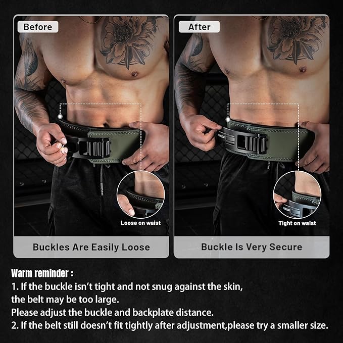 Lever Lifting Belt for Man and Women, Weightlifting with Adjustable Heavy Duty Buckle, Professional Weight Lifting Belt