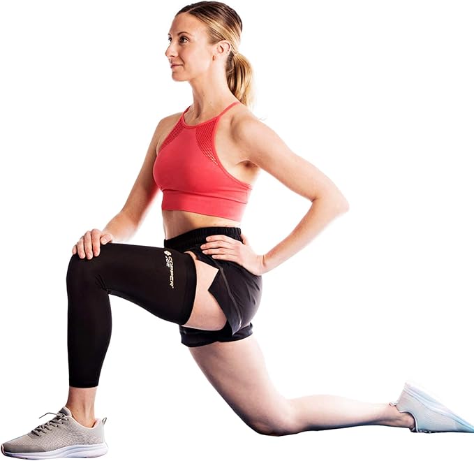 Copper Joe Full Leg Compression Sleeve Support for Knee, Thigh, Calf, Arthritis, Running and Basketball