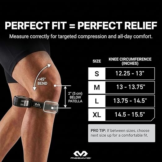 McDavid 4-Way Elastic Knee Sleeve, Compression Knee Support for Pain Relief, Soreness, All-Day Daily Activity Blue/Black L