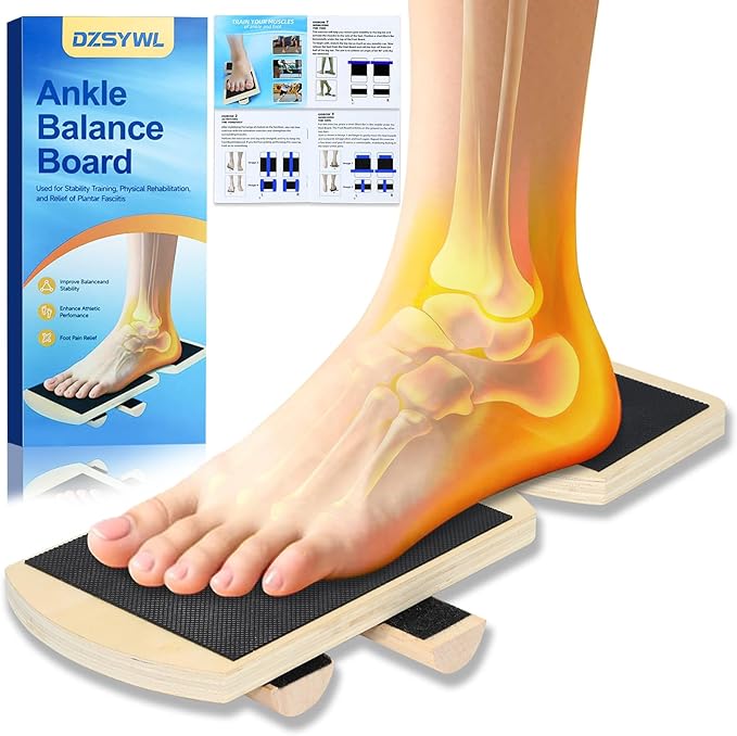 Ankle Balance Board and Foot Strengthener, Used for Physical Therapy Training for Sprains, Achilles Tendon Pain, and Plantar Fasciitis, Single-leg Balance Board With User Manual