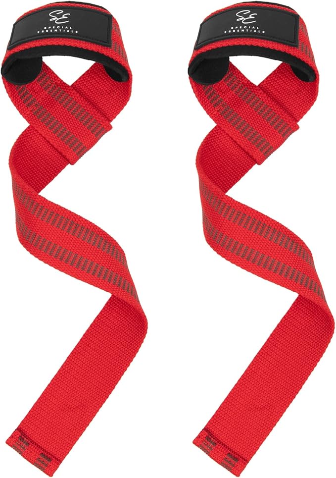 Special Essentials 2 Pack of Wrist Straps for Weightlifting - Two-Sided Anti Slip Silicone Grip & Padded Neoprene - Durable Gym Lifting Straps for Men and Women for Bodybuilding & Powerlifting