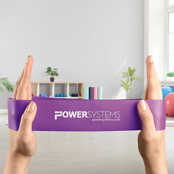 Power Systems Mini Versa Loops - Commercial Grade Resistance Bands for Physical Therapy, Strength & Fitness Training at Home or Gym - 10 Pack