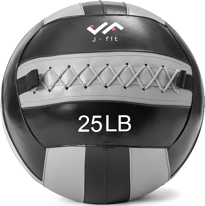 JFit Wall Ball – Premium Soft Weighted Exercise Ball for Strength, Conditioning, Gym & Home Workouts, 4-30 LB